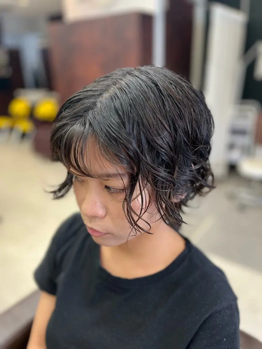ショート パーマ ヘアアレンジ 産休の為お休みです! 小島凜のヘアスタイル