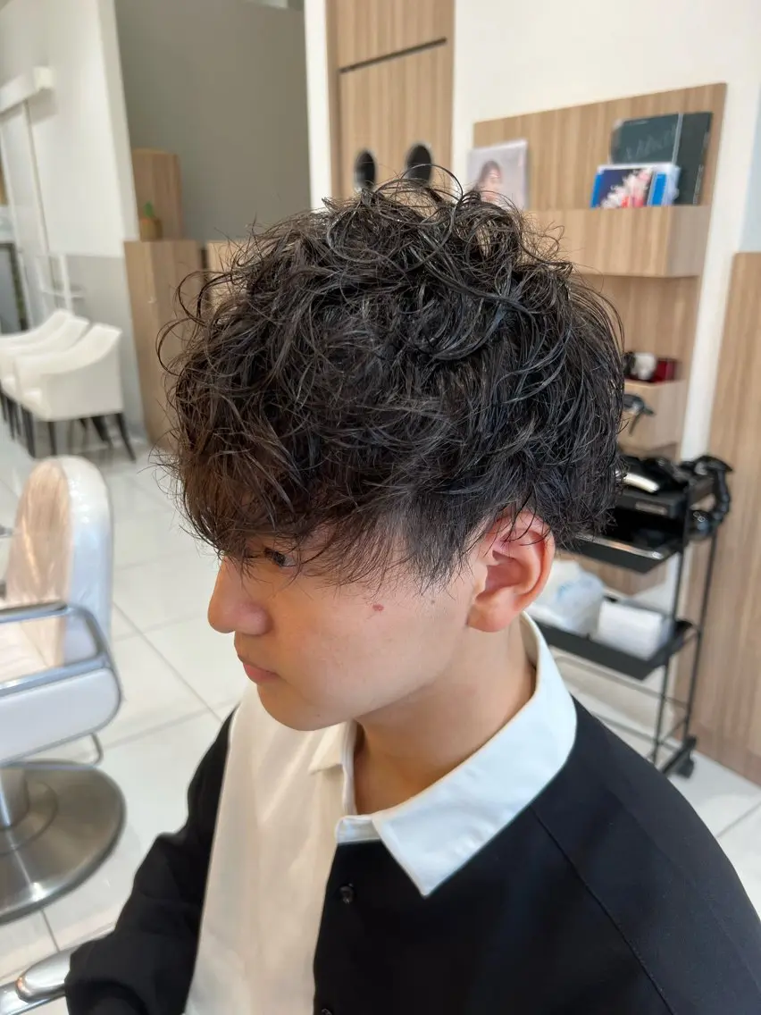 ショート パーマ メンズ カット パーマ 💫副店長💫 篠崎 はやとのヘアスタイル
