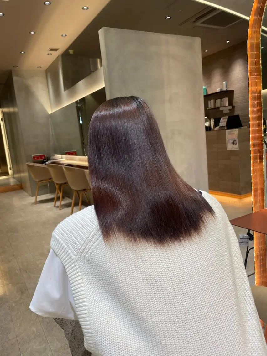 ミディアム カット ヘアカラー トリートメント 髪質改善/美髪矯正/ 銀座/Airiのヘアスタイル