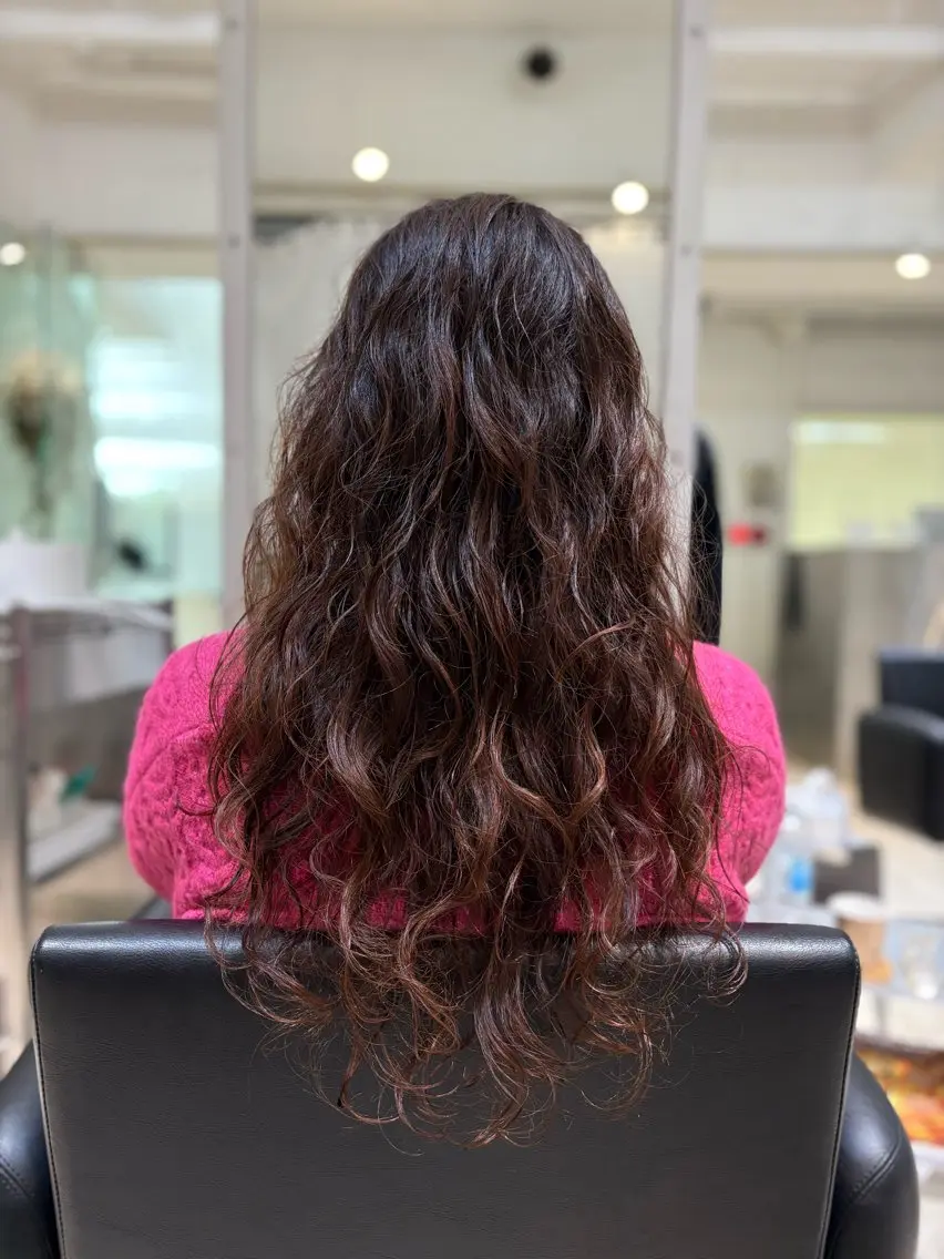 ロング パーマ ハイレイヤー レイヤーカット ロング ショートカット/ カラーARAI🫧のヘアスタイル