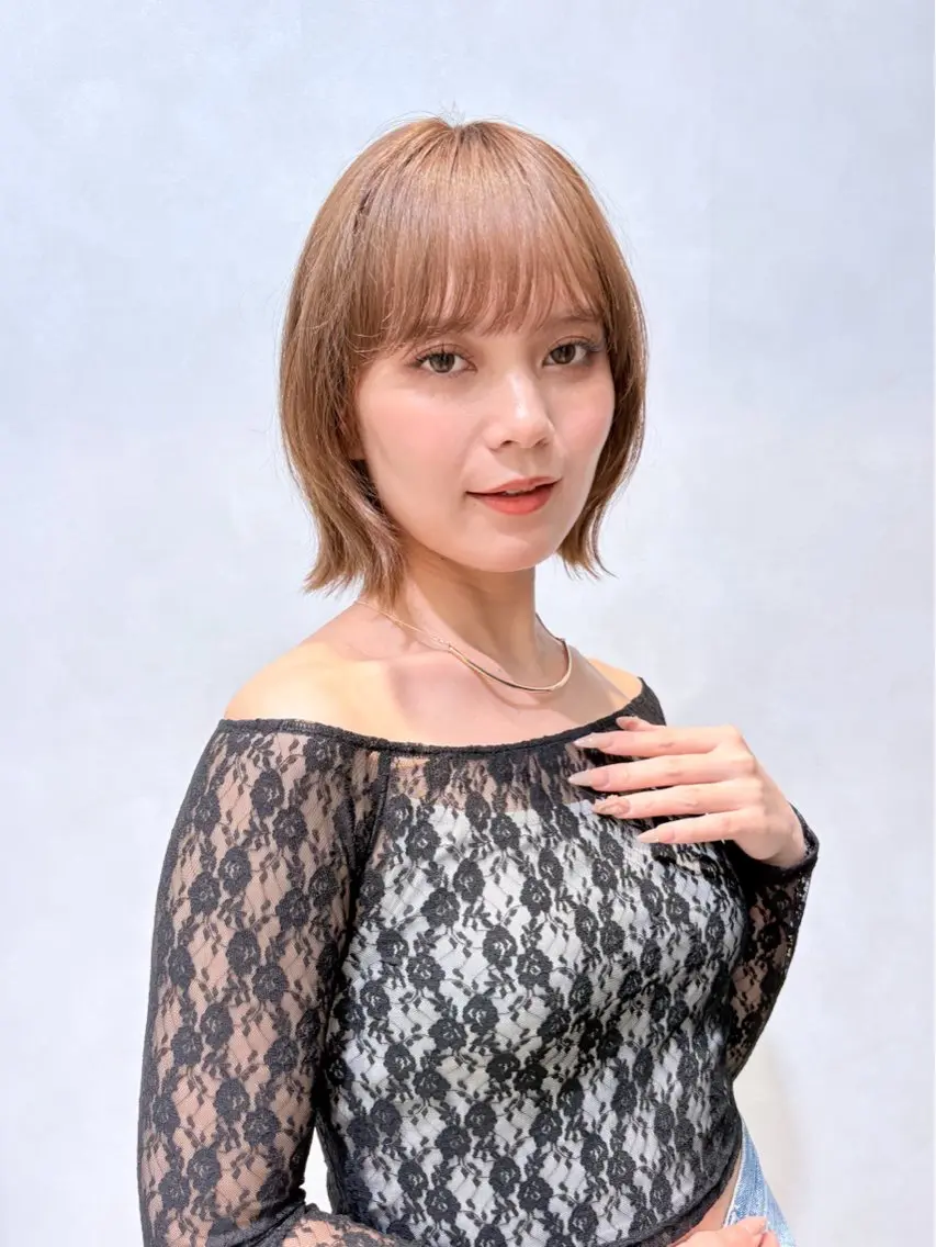 ショート カラー 似合わせボブ💓/ 美髪縮毛✨豊嶋龍佑のヘアスタイル