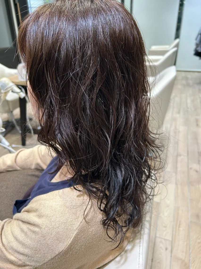 セミロング セミロングパーマ 梅沢 優羽のヘアスタイル