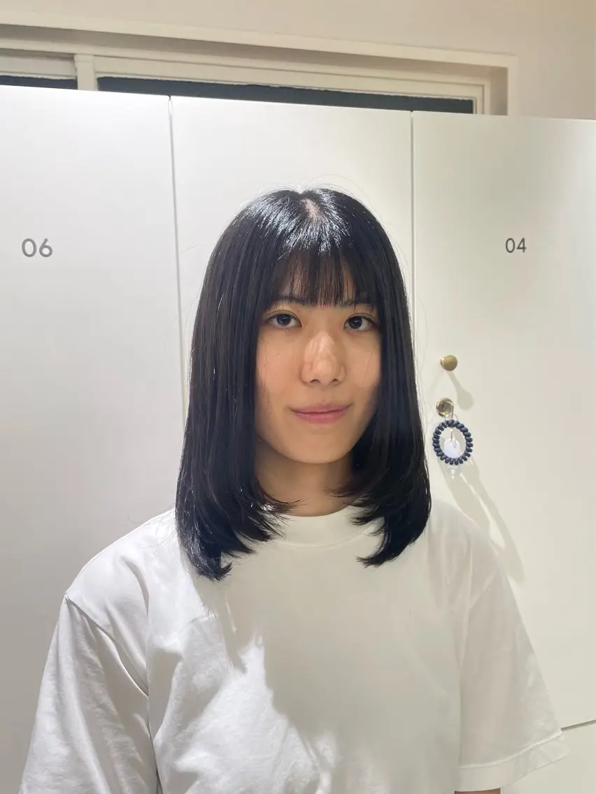 ミディアム カット トリートメント 暖色カラー/レイヤー スタイル みはる🌙のヘアスタイル