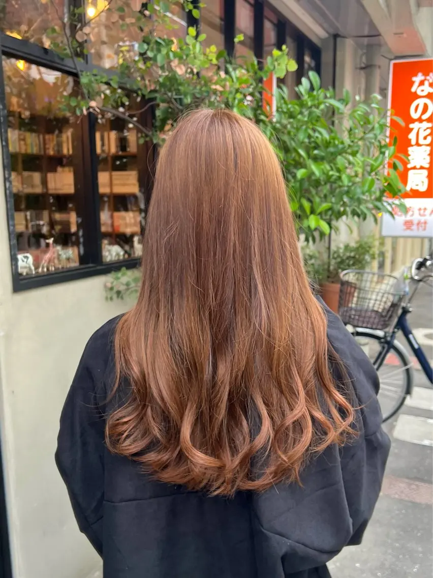 ロング ヘアカラー トリートメント 大武 楓のヘアスタイル