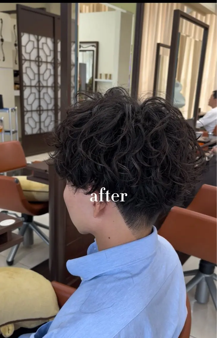ミディアム パーマ メンズ ミディアムパーマ メンズパーマ スパイラルパーマ 🧊メンズ特化🧊 高木航希のヘアスタイル