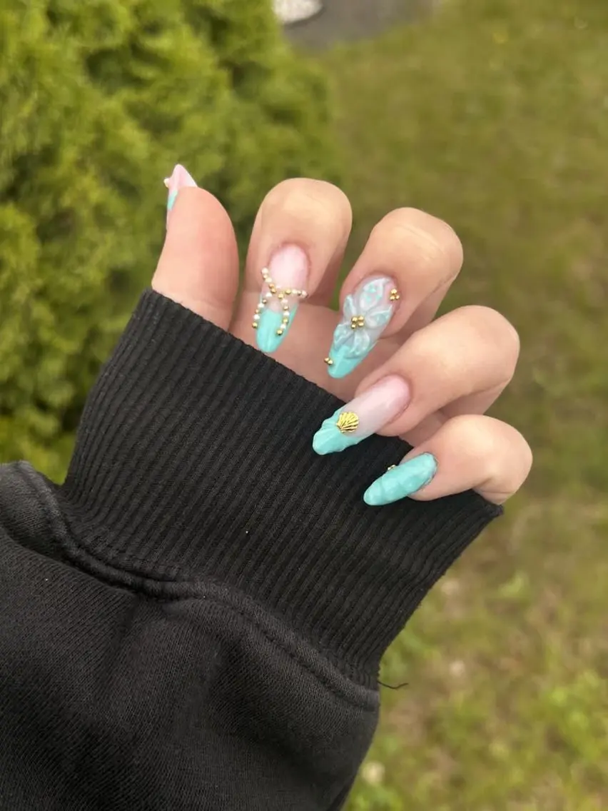 ネイル アートネイル ジェルネイル 韓国ネイル ニュアンスネイル 夏ネイル ハンドネイル Umee Nailのネイルデザイン