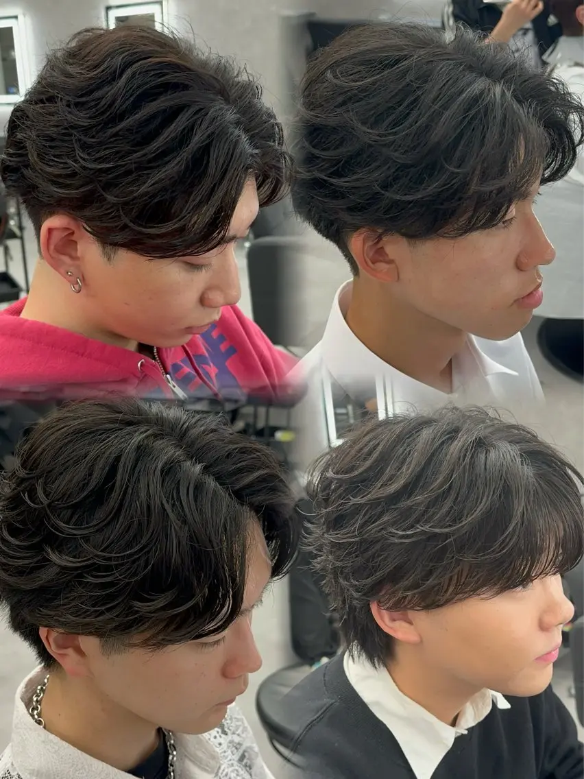 カラー パーマ メンズ メンズパーマ ニュアンスパーマ カット パーマ 札幌メンズ指名 No. 1/光👑のヘアスタイル