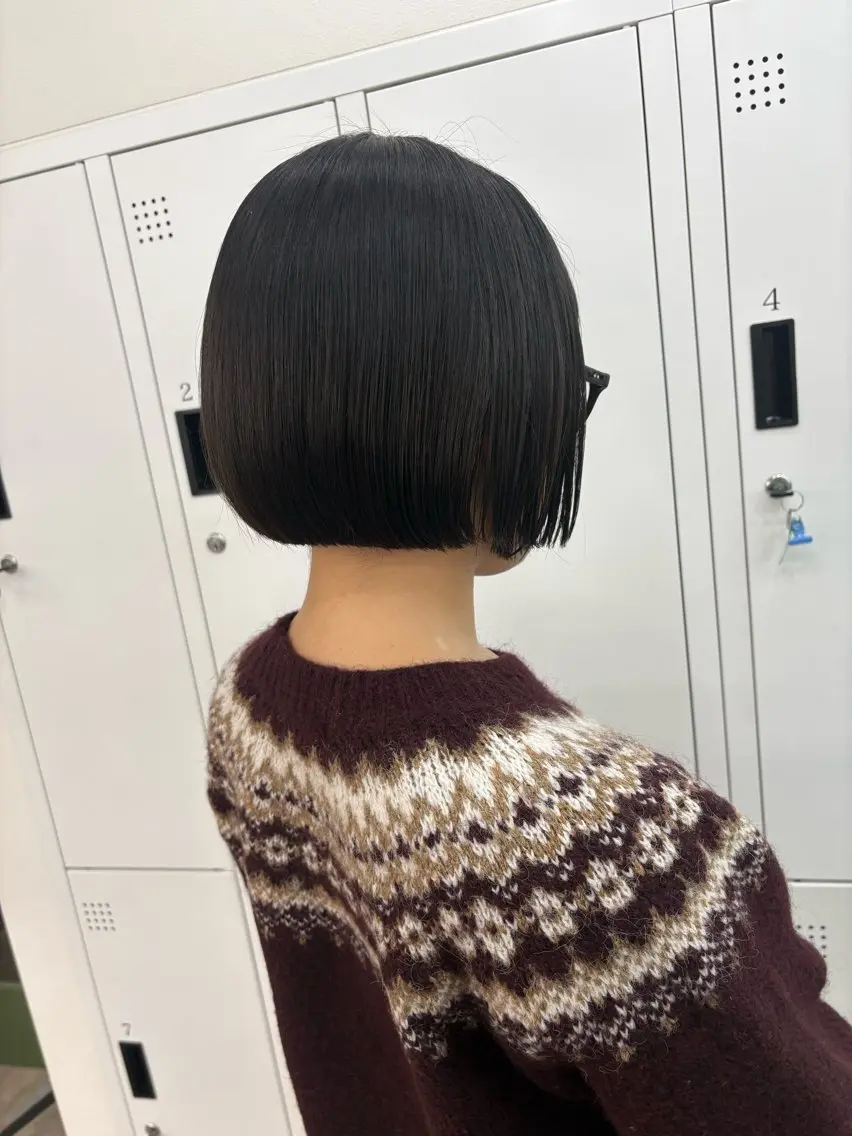 ショート カット トリートメント 綾乃/デザインカラー /ハイトーン/ボブのヘアスタイル