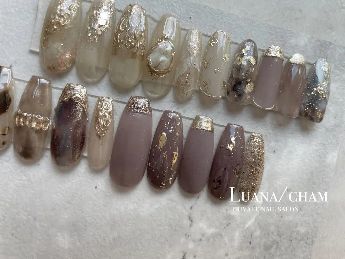 ロング ネイル ハンドネイル nail salon neigeのネイルデザイン