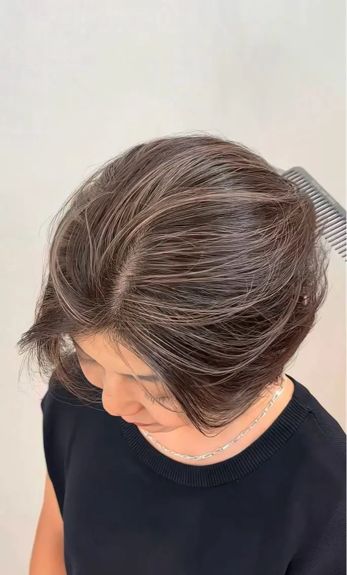 カラー ヘアカラー トリートメント 佐藤優晟/カラー/ 癖毛ショート/表参道のヘアスタイル