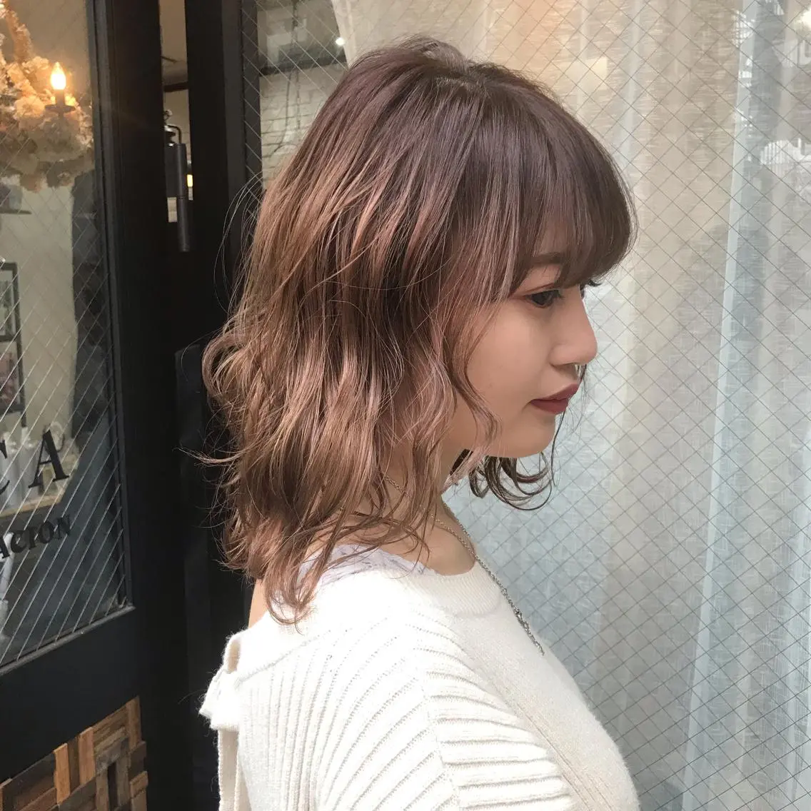 セミロング カラー ヘアカラー トリートメント レイヤー/顔周り /AKARIのヘアスタイル