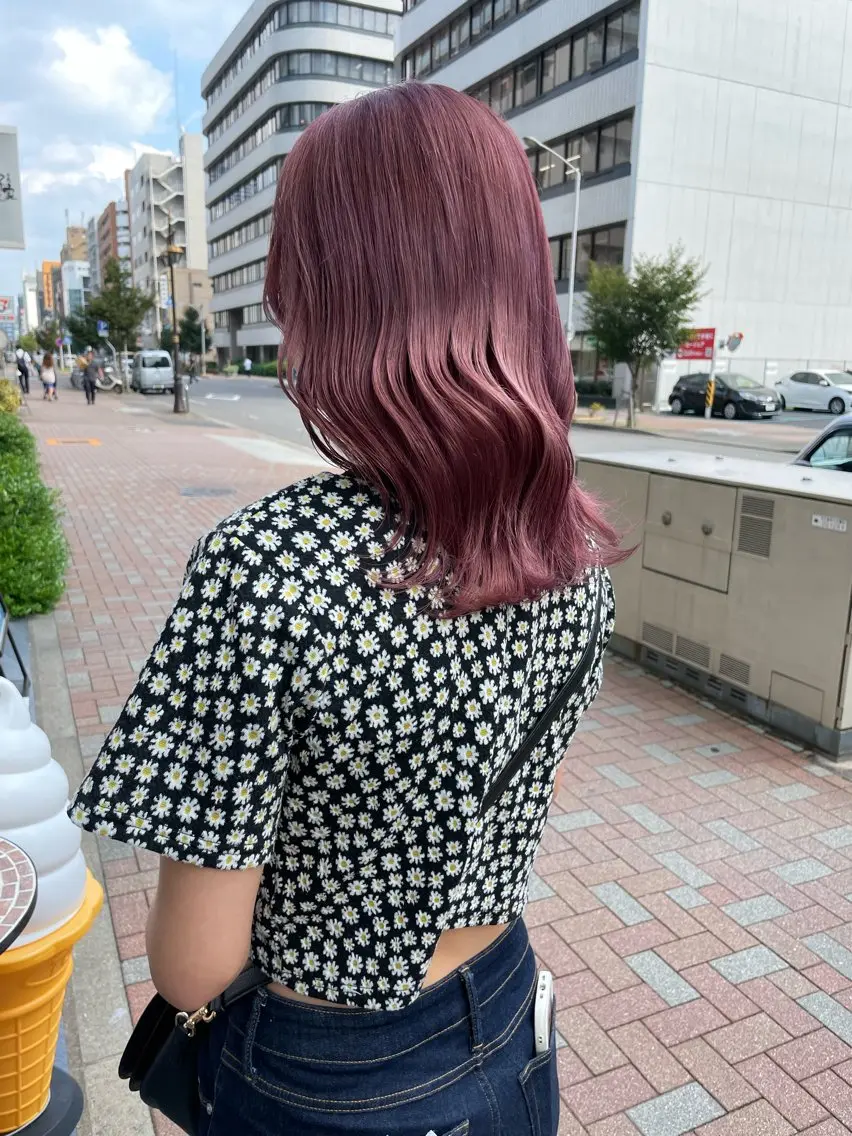 ロング カラー ラベンダーカラー マツオカ マコのヘアスタイル