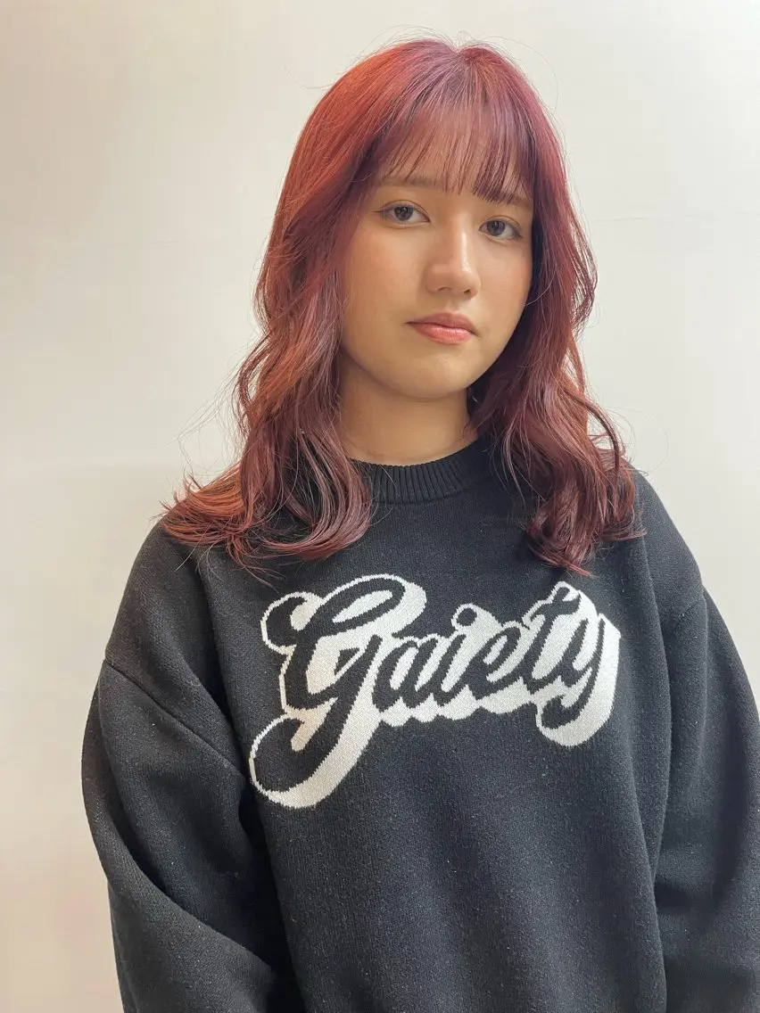 セミロング カラー カット ヘアカラー Terve.野崎 真里奈のヘアスタイル