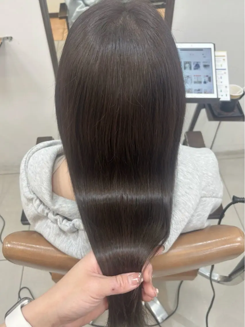 セミロング カラー グレージュ 髪質改善 頭皮×髪質改善 透明感カラー💎中村のヘアスタイル