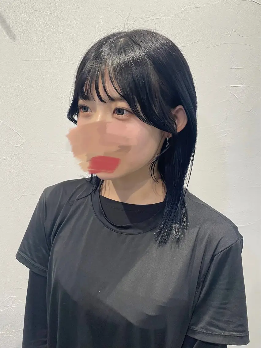 前髪カットの写真