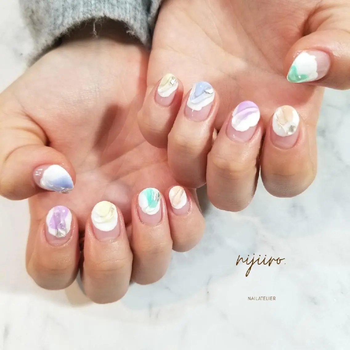 ネイル ハンドネイル nijiiro🌈 サトウのネイルデザイン