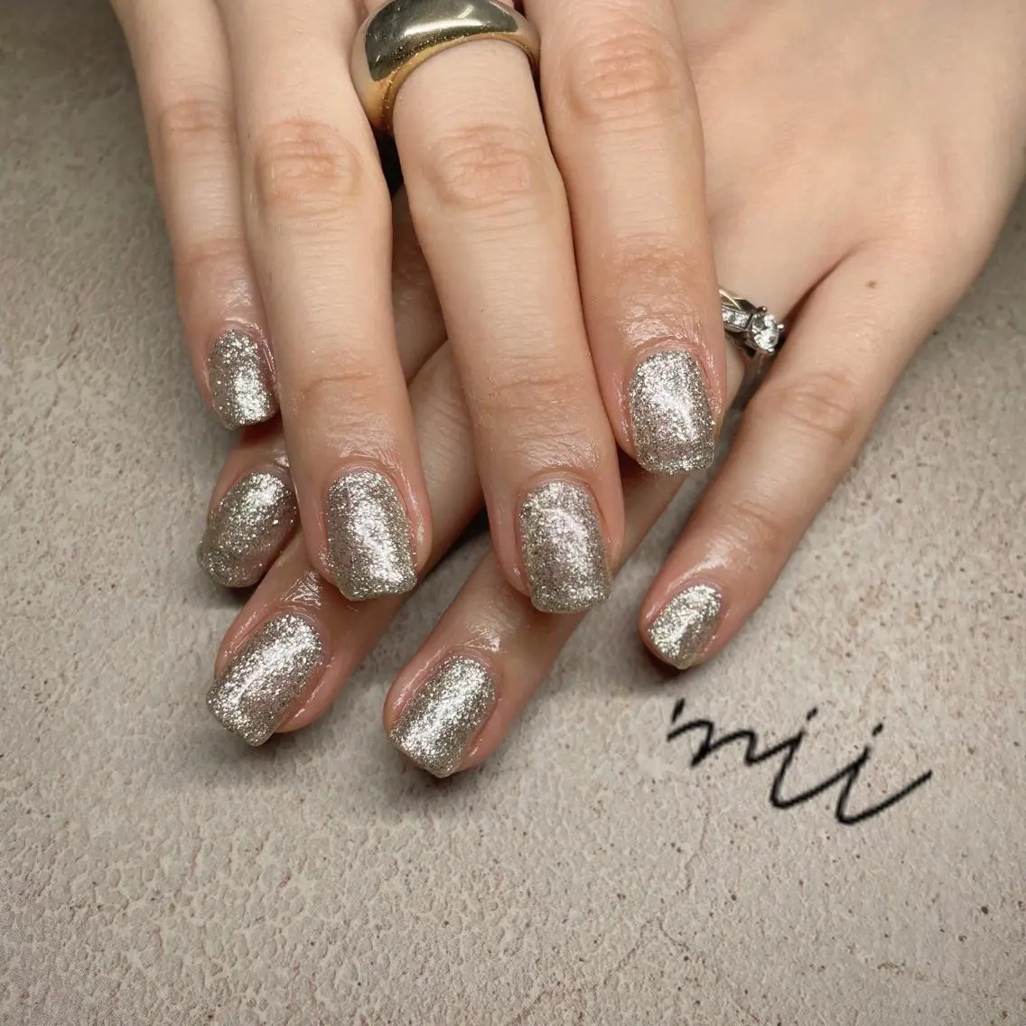ネイル ラメ(グリッター) ワンカラーネイル &robe mii 🌿のネイルデザイン