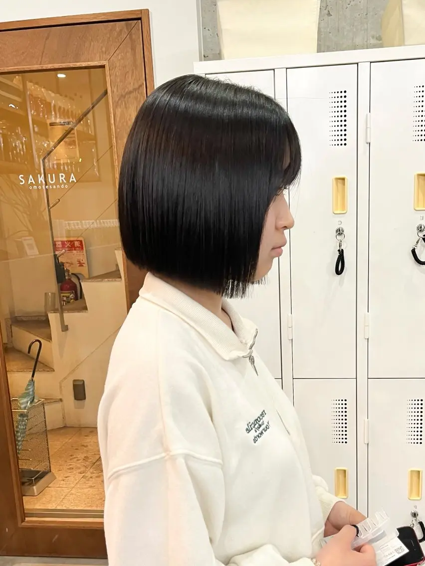 ショート カット 縮毛矯正 トリートメント ボブ×縮毛矯正 ryotaのヘアスタイル