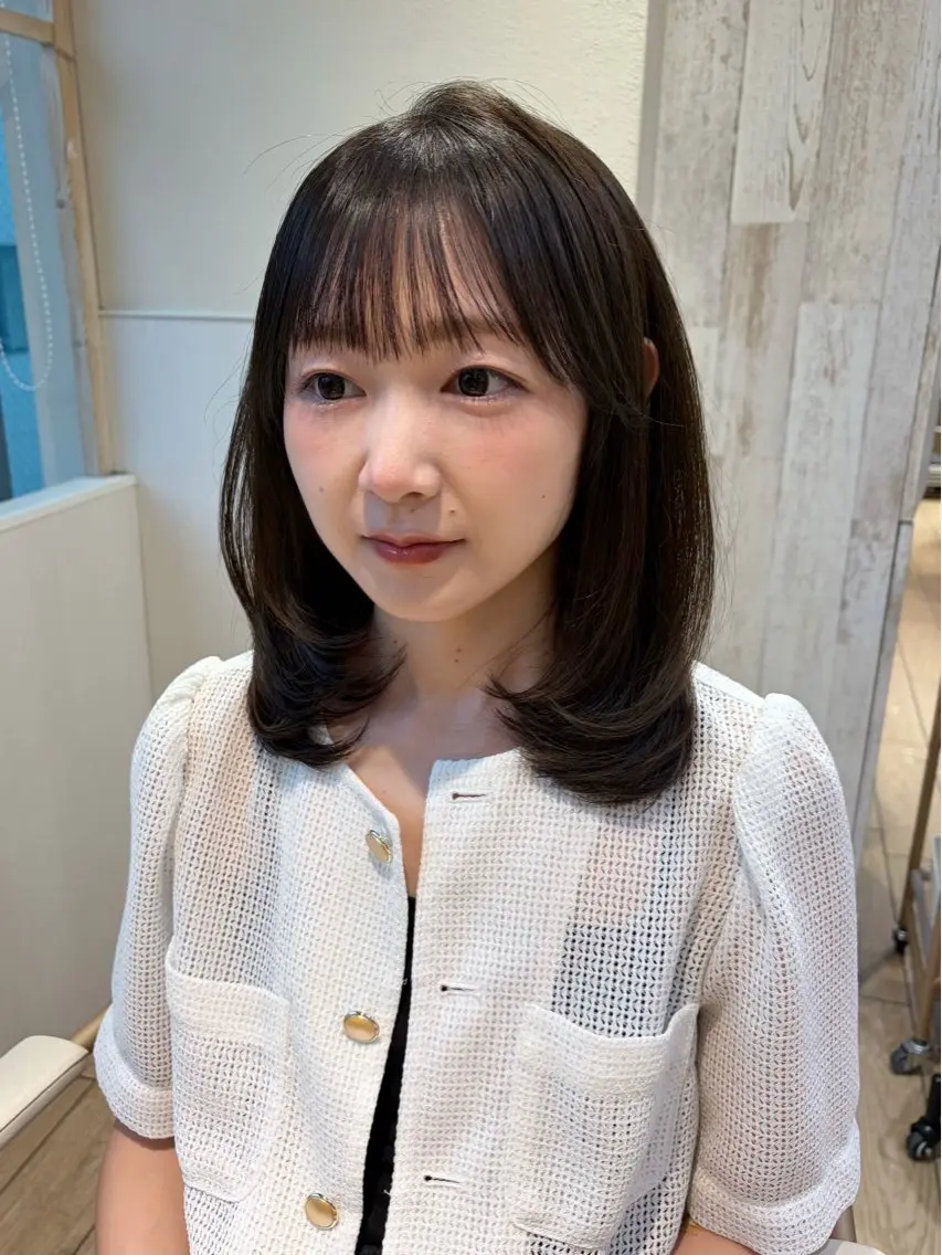セミロング カット 似合わせカット⌇ヘア セット⌇A i🤍のヘアスタイル