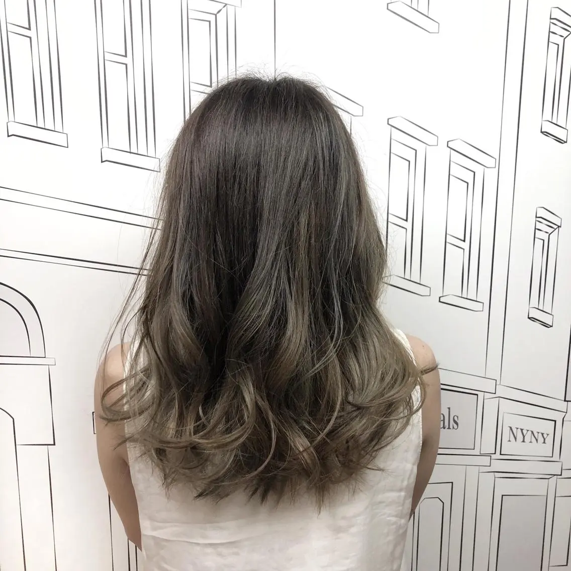 セミロング カラー アッシュ アッシュグレー 外国人風カラー TOMOKA 艶髪/髪質改善🫧のヘアスタイル