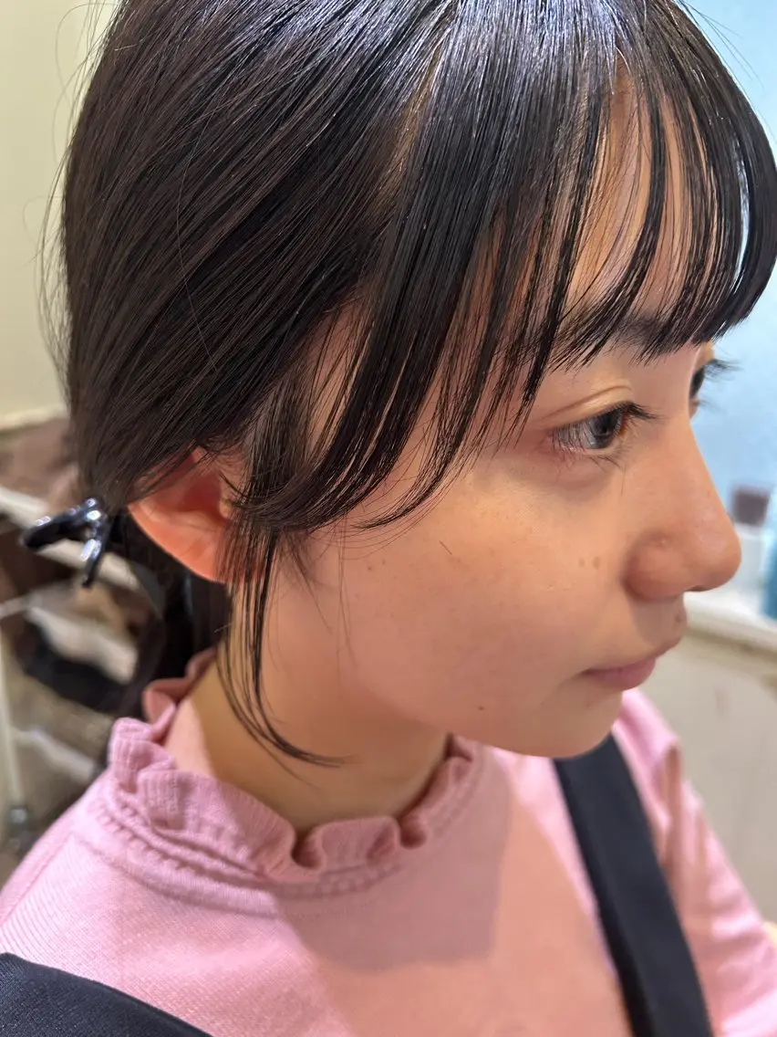 ミディアム カラー ミディアムパーマ ブリーチ ケアカラー 透明感カラー ハッシュカット 久木原 ゆりのヘアスタイル