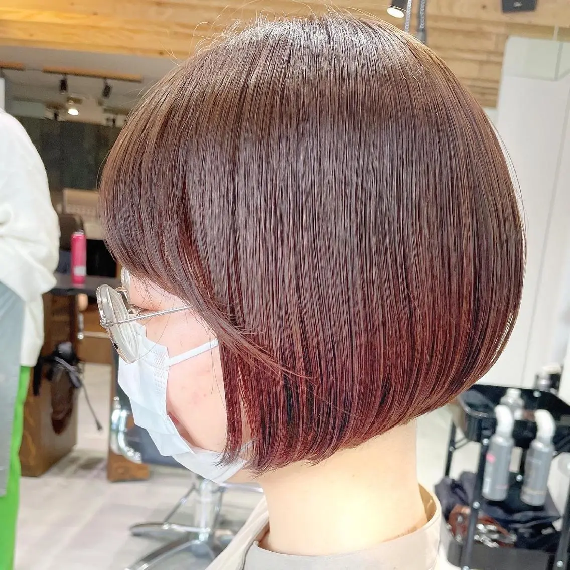ショート カット ヘアカラー トリートメント ボブ/縮毛/レイヤー モトナリのヘアスタイル