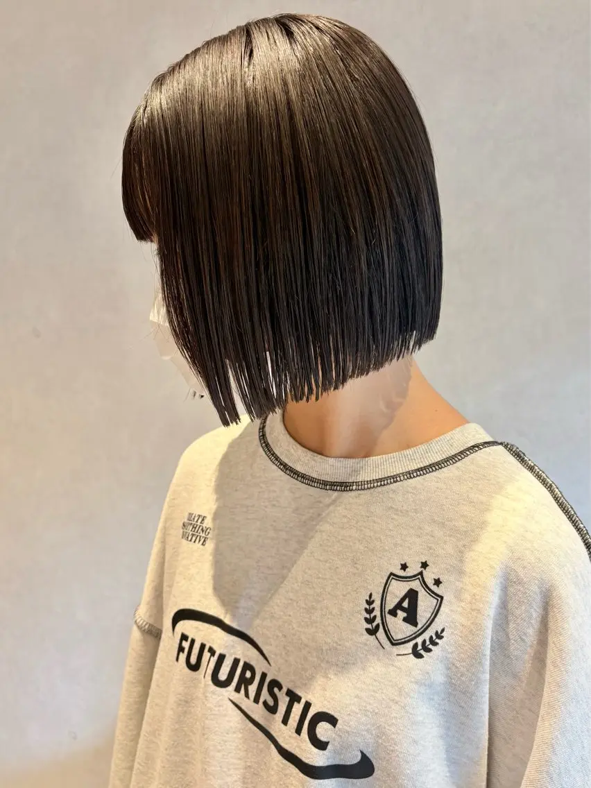 ショート 切りっぱなしボブ ボブ 【ボブ/個室サロン】 癒し空間mimuraのヘアスタイル