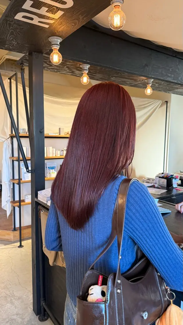 【人気No.1春メニュー🌷】似合わせカット+人気No.1暖色カラー🍇  (ロング料金あり)の写真