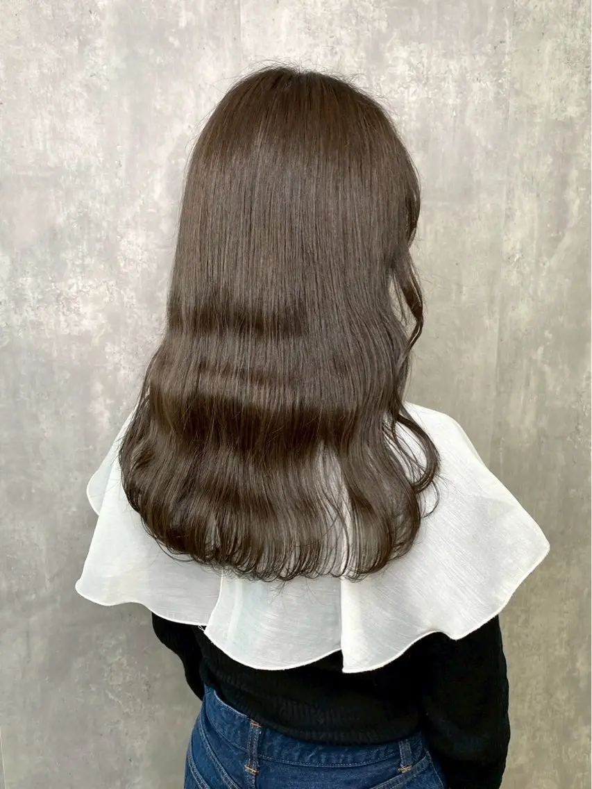 ロング カラー アッシュ ベージュカラー 黒髪 ブリーチ ブルーカラー ヘアカラー トリートメント 🦋ナチュラルカラー /ブリーチ🥀恵佑のヘアスタイル