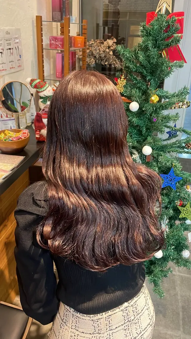 ロング カラー ブラウンカラー ココアブラウン 𝘚𝘶𝘻𝘶 𓂃𓈒𓏸のヘアスタイル