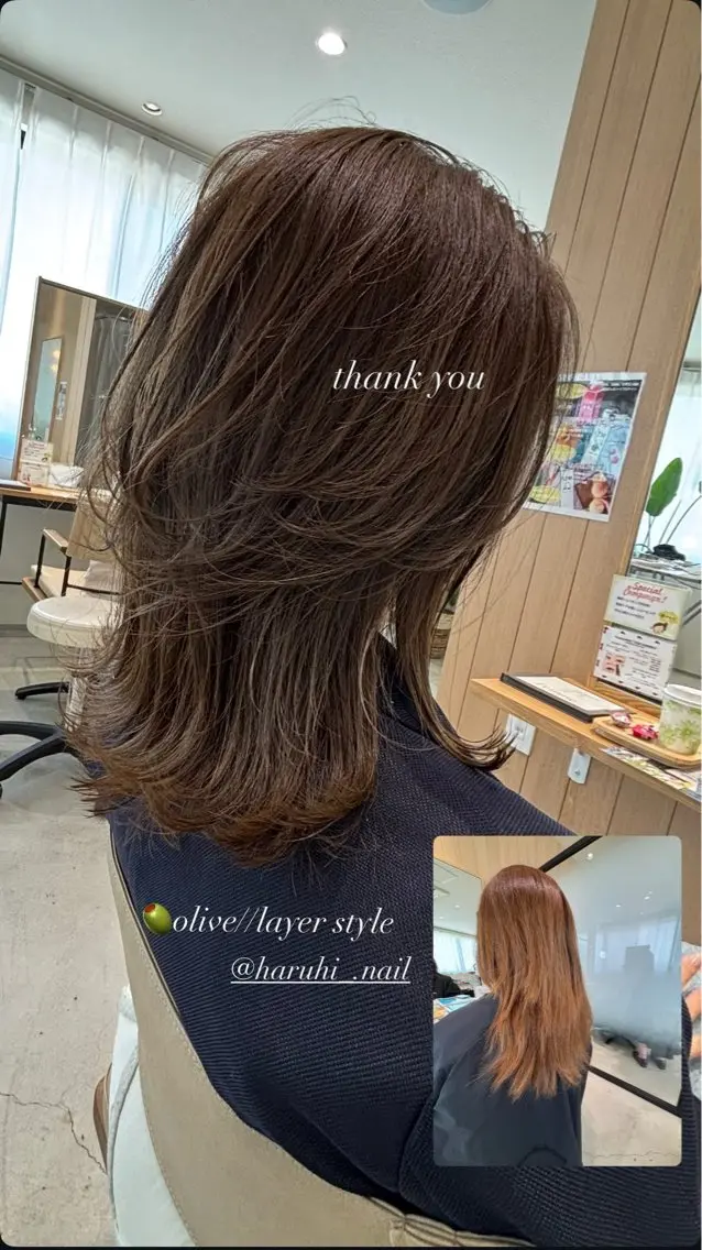 ミディアム Femme 鳳南町 多井 雪絵のヘアスタイル