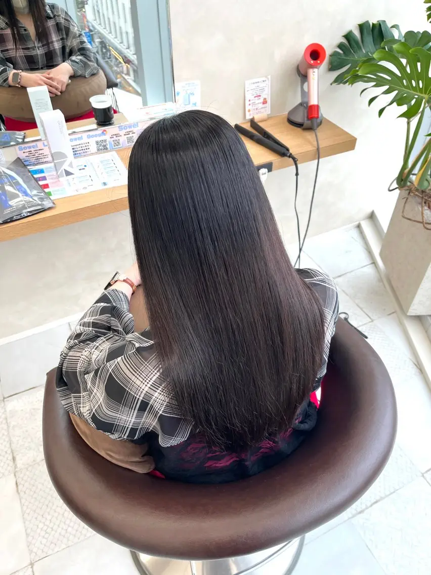 ロング 縮毛矯正 縮毛矯正専門💎/ 髪質改善ストレートのヘアスタイル