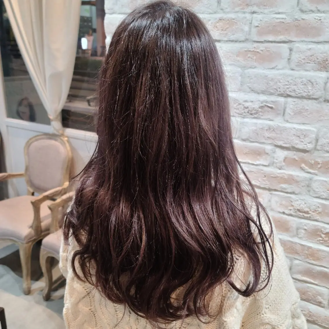 ロング カラー ブラウンカラー ココアブラウン 赤松 摩美のヘアスタイル