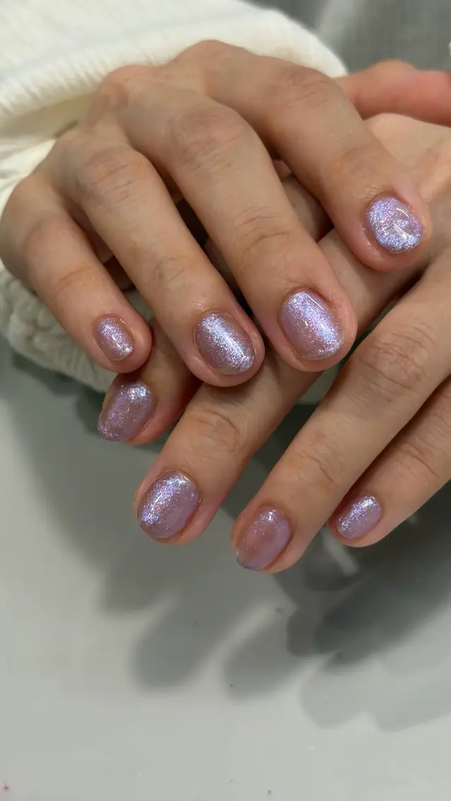 ネイル ラメ(グリッター) ワンカラーネイル ショートネイル ハンドネイル Minori ネイリスト福岡/薬院のネイルデザイン