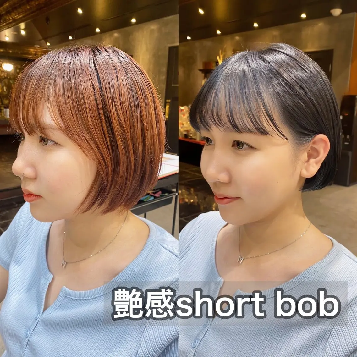 ショート カラー ショートボブ ダークグレー ダークグレージュ グレージュ ボブ カット ヘアカラー トリートメント 透明感カラー🌿 グレージュ🐺陽介のヘアスタイル