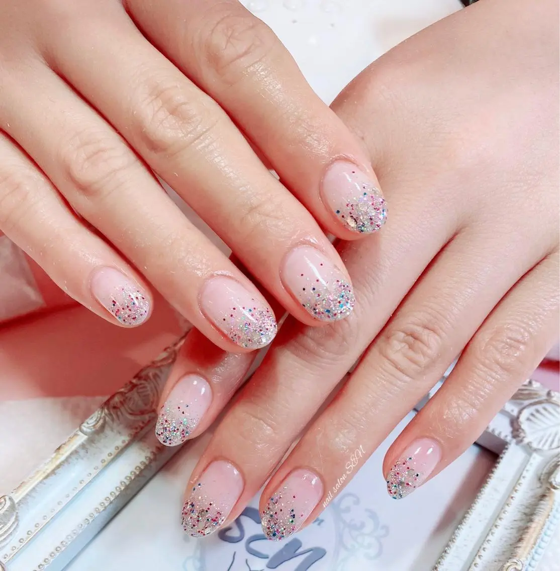 ネイル グラデーション ラメ(グリッター) ラメグラデーション nail salon SENのネイルデザイン