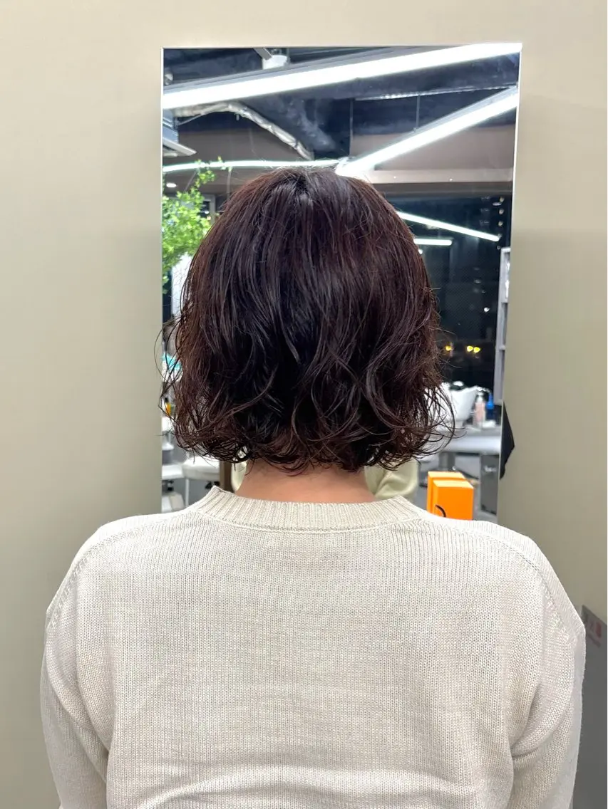 ショート パーマ カット パーマ 堀合駿輔/パーマ/ 波巻き/縮毛/ボブのヘアスタイル