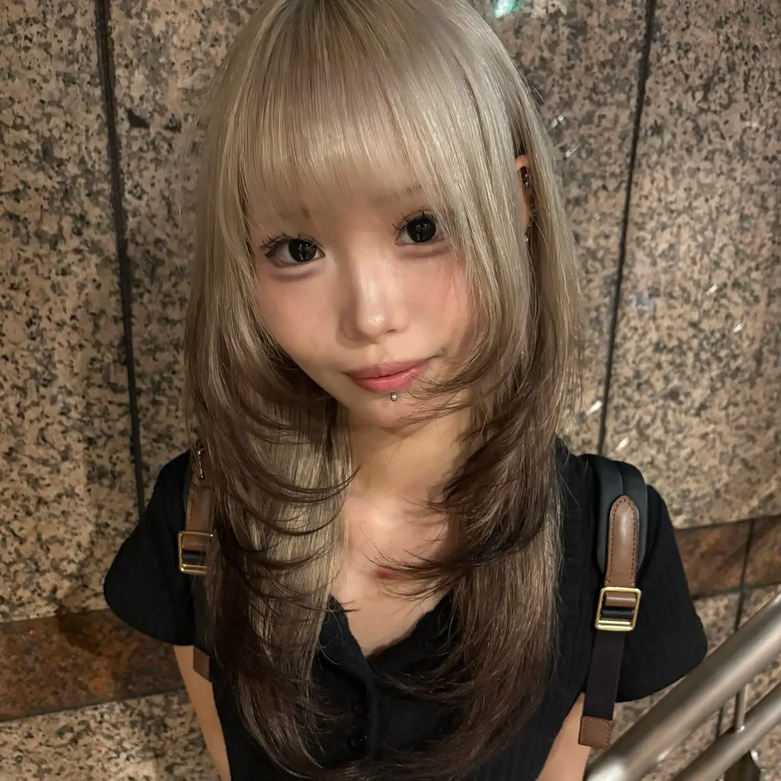 セミロング カラー ヘアカラー 梅田/アニメヘア/ 寒色カラー/ノナのヘアスタイル