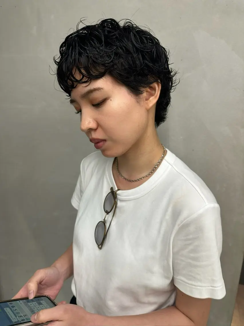 ショート パーマ カット パーマ お悩み解決パーマ hana🩰のヘアスタイル