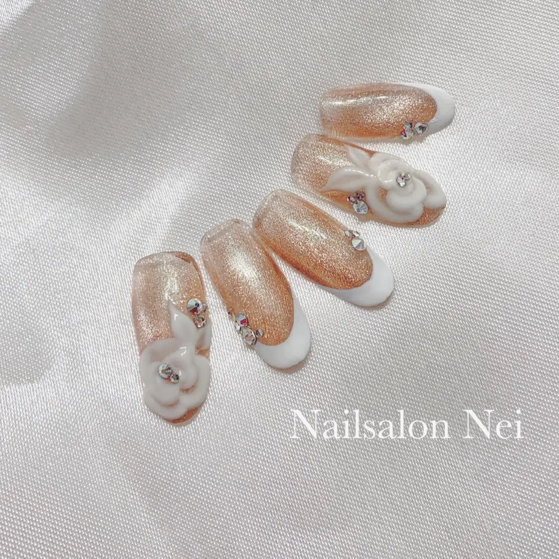 ネイル アートネイル フレンチネイル ブライダルネイル Nailsalon Ｒ《喜多見3分》のネイルデザイン
