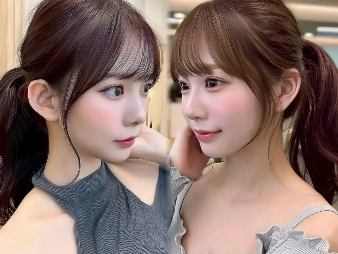 ロング ヘアアレンジ 小顔カット カット 韓国ヘア・髪質改善 🇰🇷💚RUIのヘアスタイル