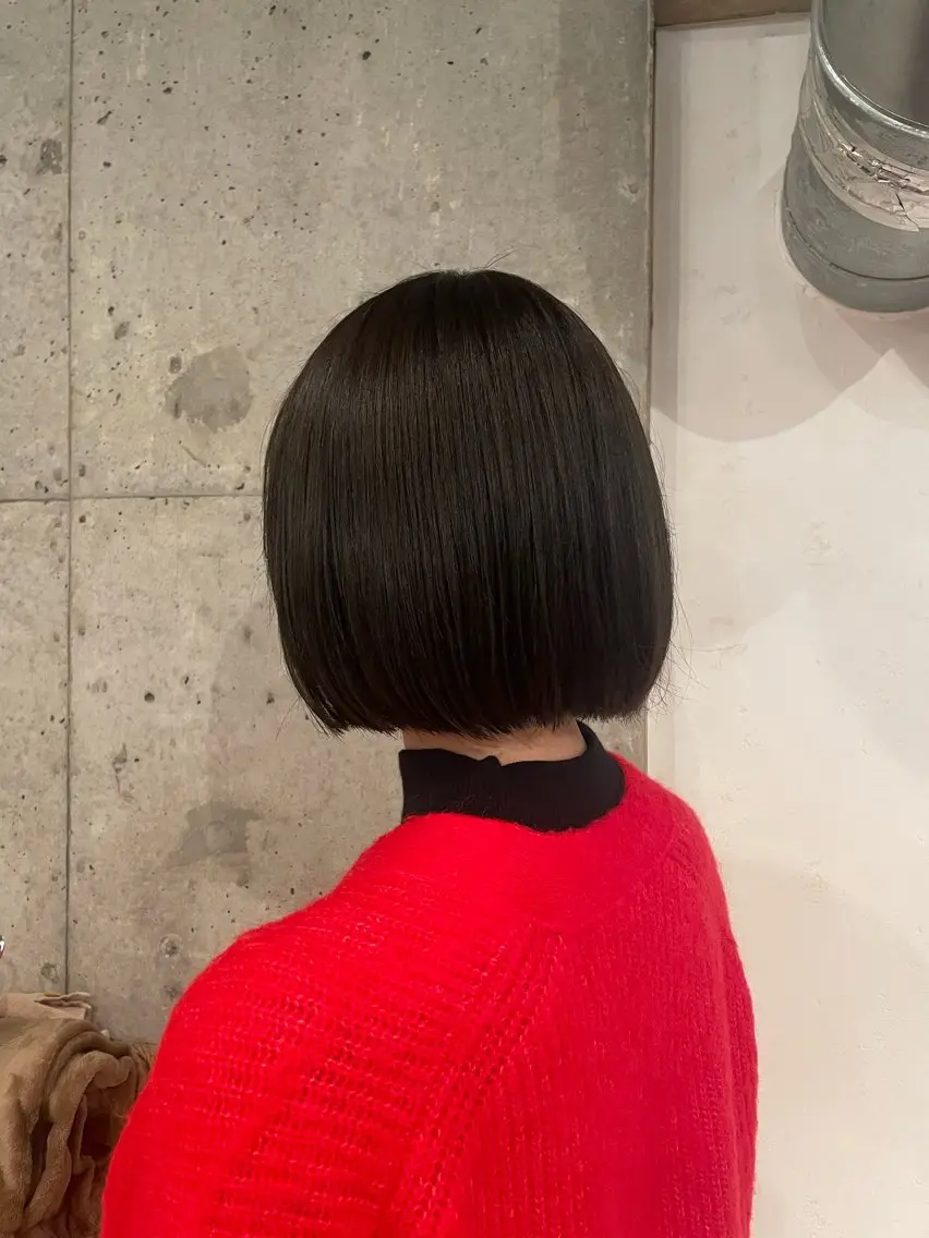 ショート 縮毛矯正 うる艶カラー/美髪 トリートメント/めいのヘアスタイル