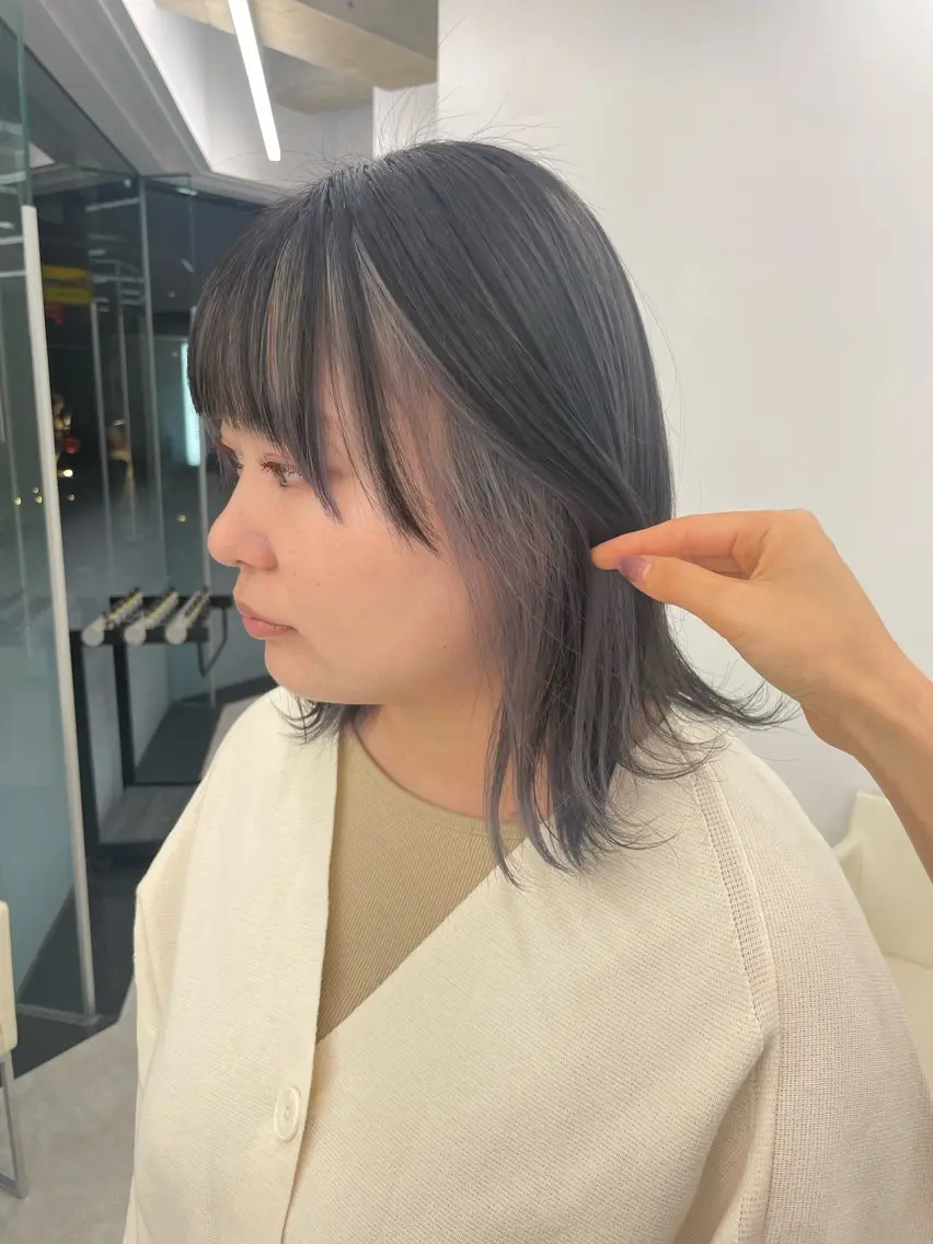 ミディアム カラー ヘアアレンジ カット ヘアカラー 【Sweep】おじま のぞみのヘアスタイル