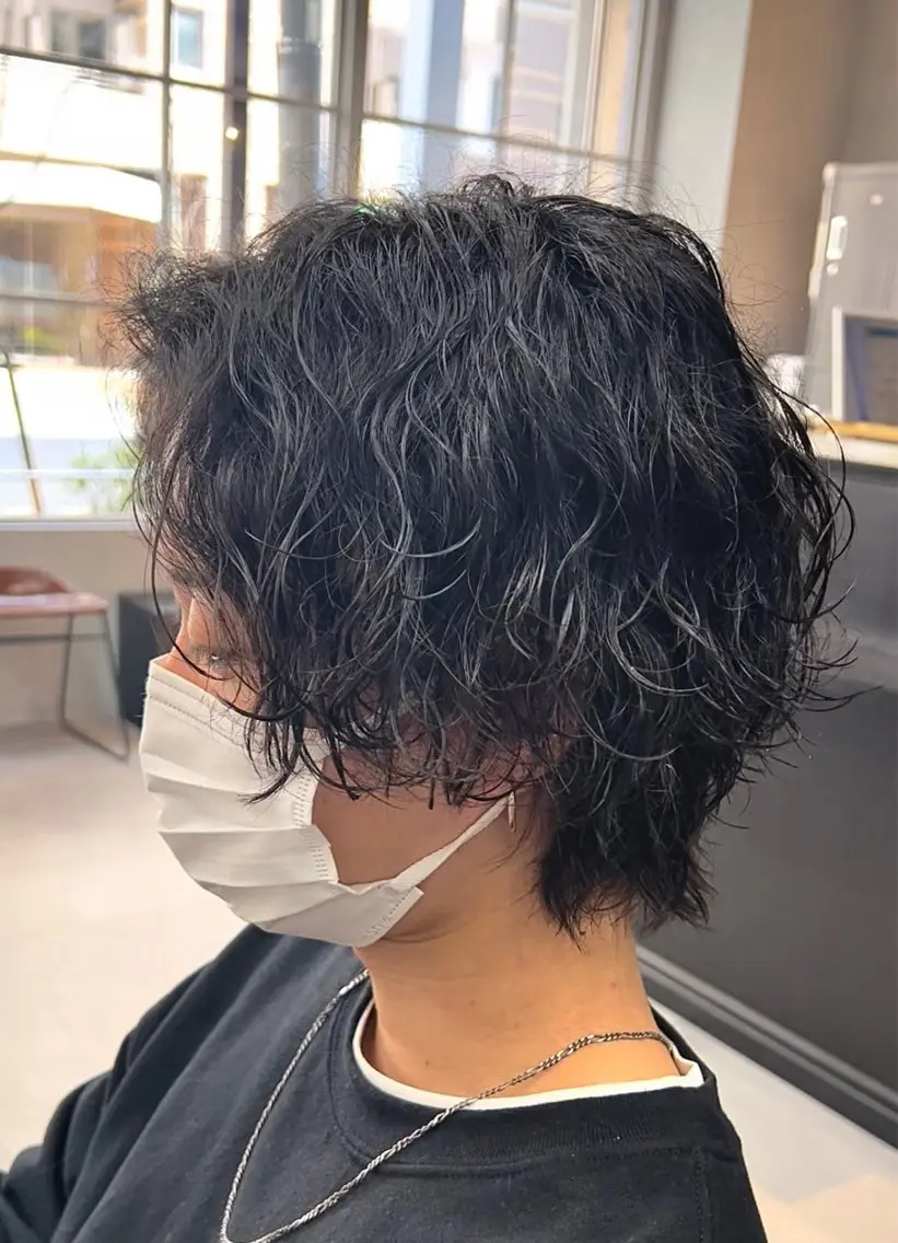 メンズカット＋波巻きパーマ✨️ダメージ軽減コスメパーマ✨️の写真