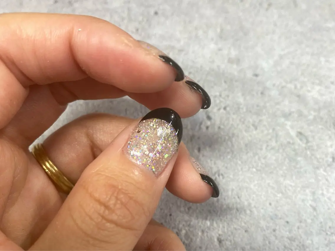 【限定ｸｰﾎﾟﾝ】オフなし★パラジェル使用♡フレンチ(クリアベース)の写真