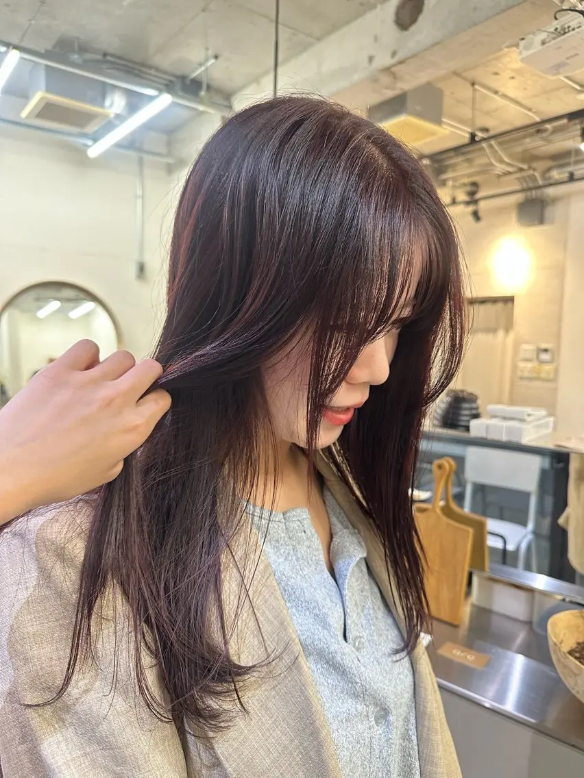 ロング カラー カット ヘアカラー トリートメント 東京 千駄ヶ谷🫧 hiyori🫧のヘアスタイル