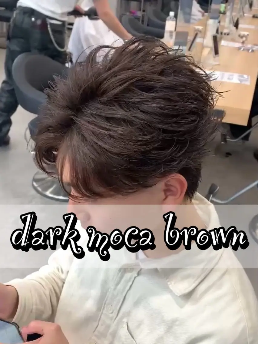 ショート カラー メンズ ブラウンカラー カット ヘアカラー トリートメント 🫧透明感カラー🫧 艶髪🫧韓国ヘアのヘアスタイル