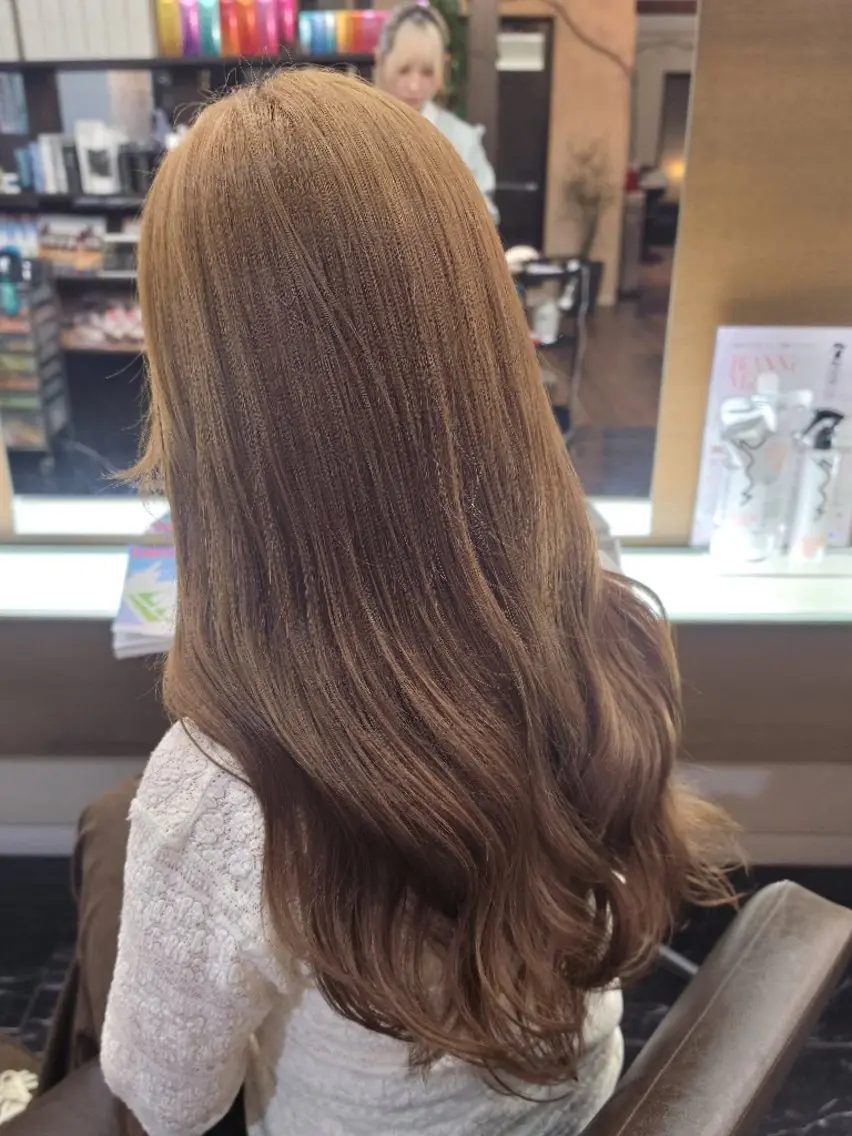 カラー ベージュカラー ブリーチ ブラウンカラー ダブルカラー ブリーチなしカラー ヘアカラー Log  nanaka🎀のヘアスタイル