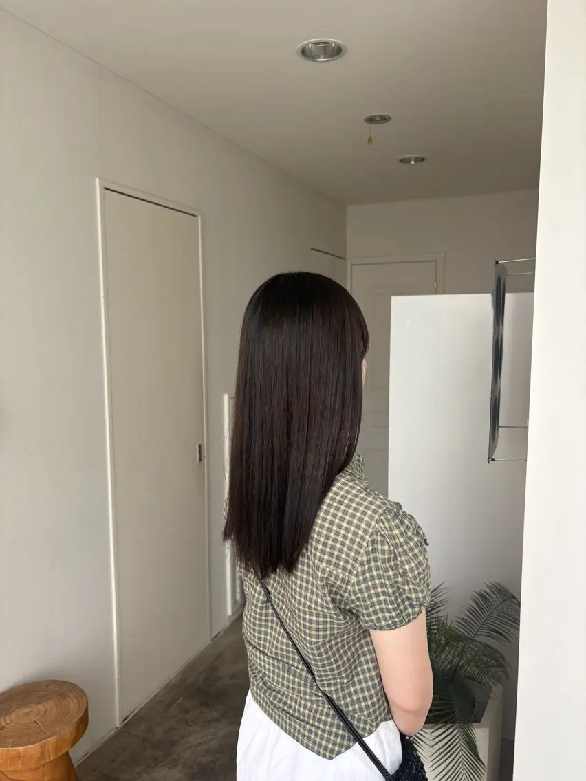 ロング カラー 透明感カラー グレージュ カット ヘアカラー トリートメント ヒメカ/髪質改善/ レイヤー/大阪のヘアスタイル