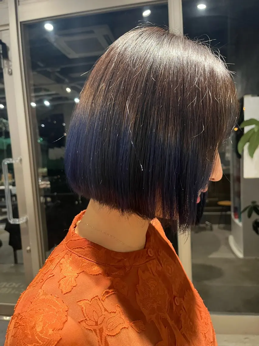 カラー ブリーチ ダブルカラー 橋本 士のヘアスタイル